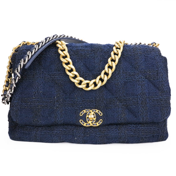 Chanel Mini Flap Pearl Crush Bag 22S Tweed Black/Multicolor in