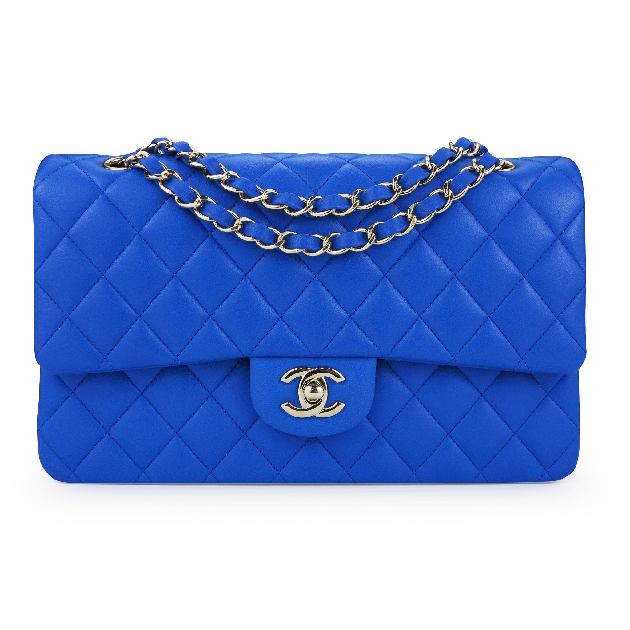 Top 77+ imagen chanel handbags blue