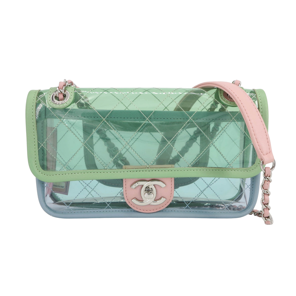 CHANEL PVC Coco Splash Mini Flap Bag Green Pink Blue | Dearluxe