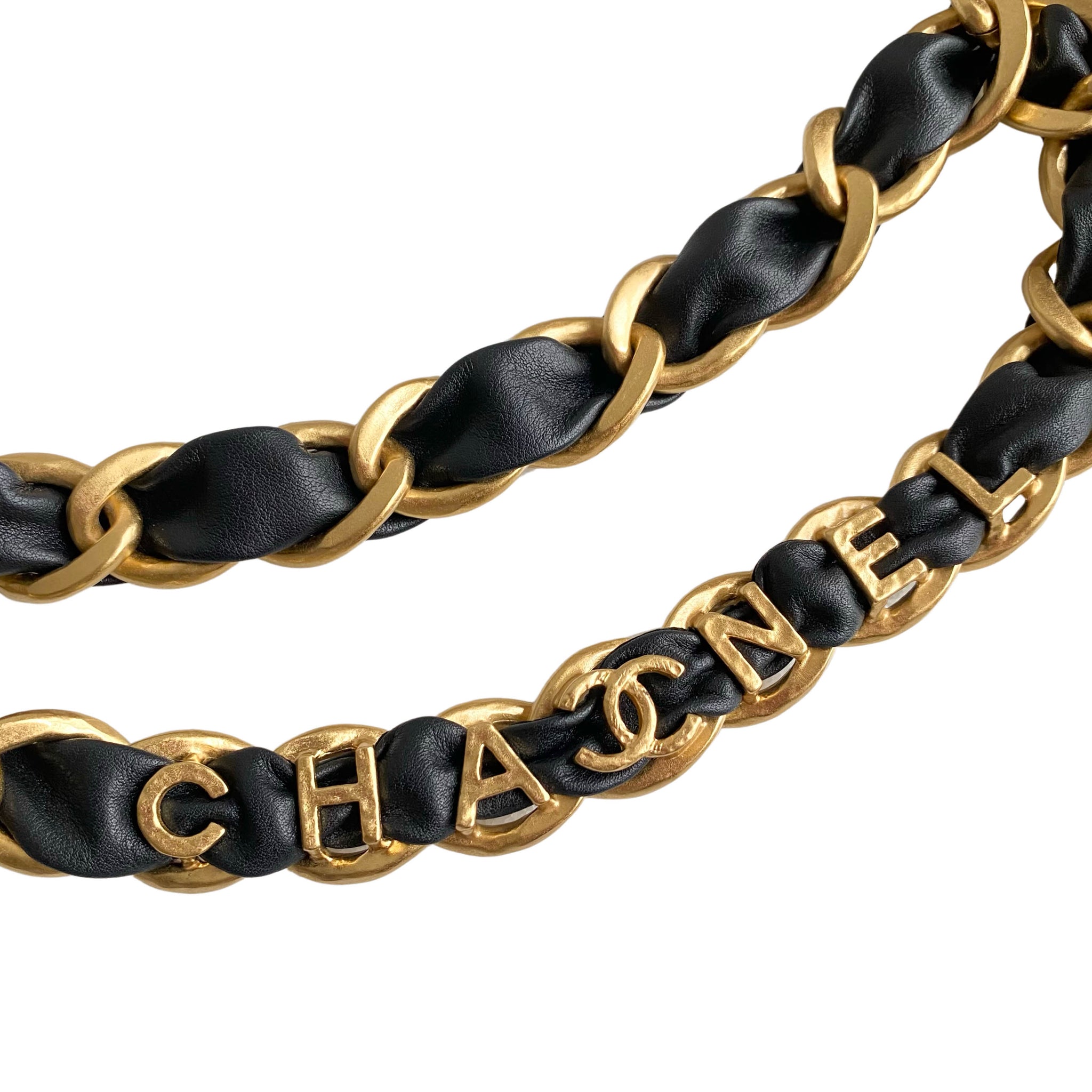 CHANEL Crystal City of Lights Letter Gold Tone Waist Chain Belt   TheReluxcom