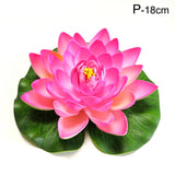 1 Pcs Floating Lotus Mixed Color Artificial Flower Lifelike Water Lily Micro Landscape for Wedding Pond Garden Fake Plants Decor