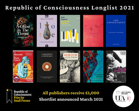 The Republic of Consciousness Prize 2021 Longlist