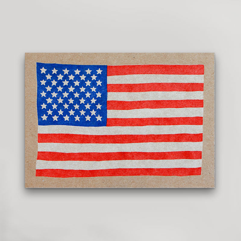 USA Flag Postcard (RWB)