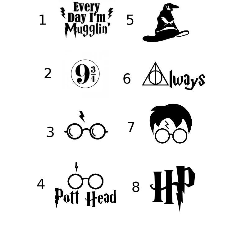 Harry Potter Vinyl Decal for car home locker or anywhere – Rebel rd auth