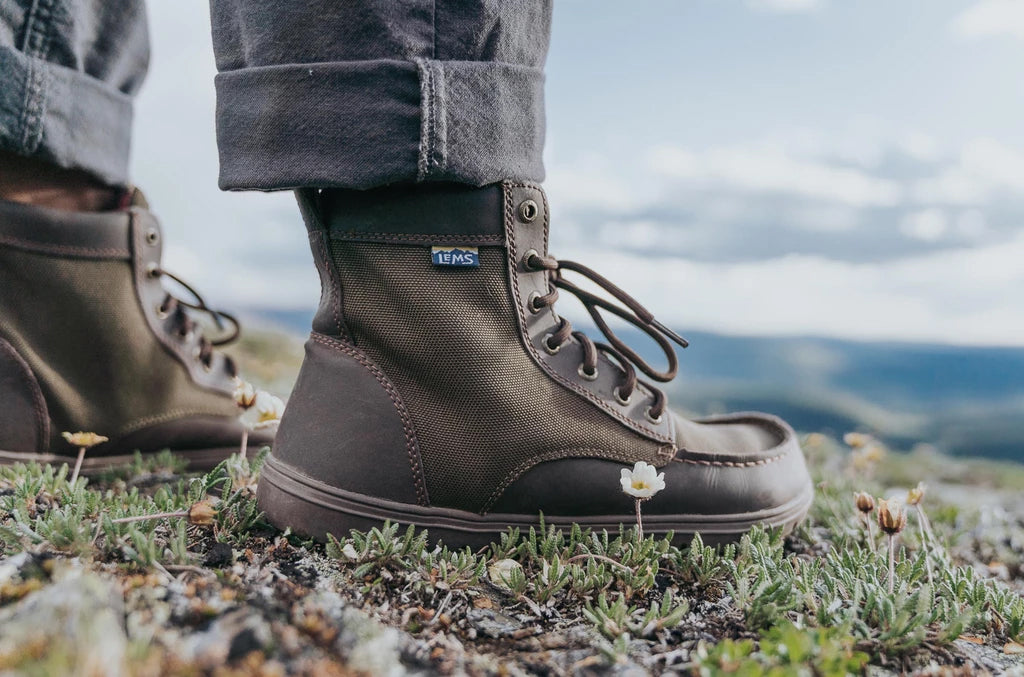 Lems Boulder Boot UK Sizes - Timber — footworksrunning
