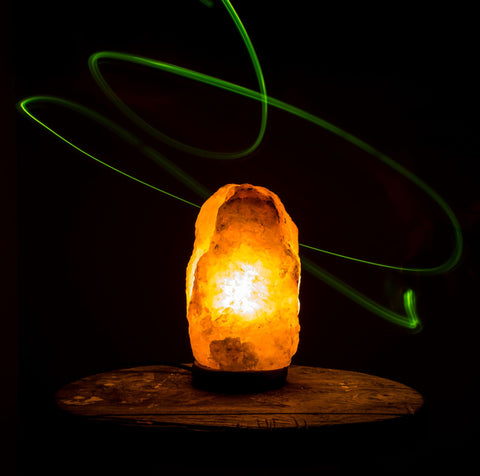 Himalayan salt crystal lamp