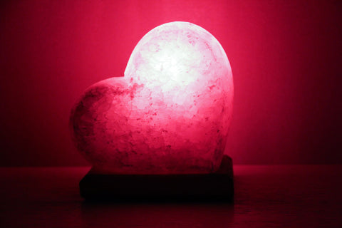 Heart-Shaped Himalayan Pink Salt Lamp