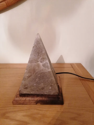 Grey Pyramid Salt Lamp