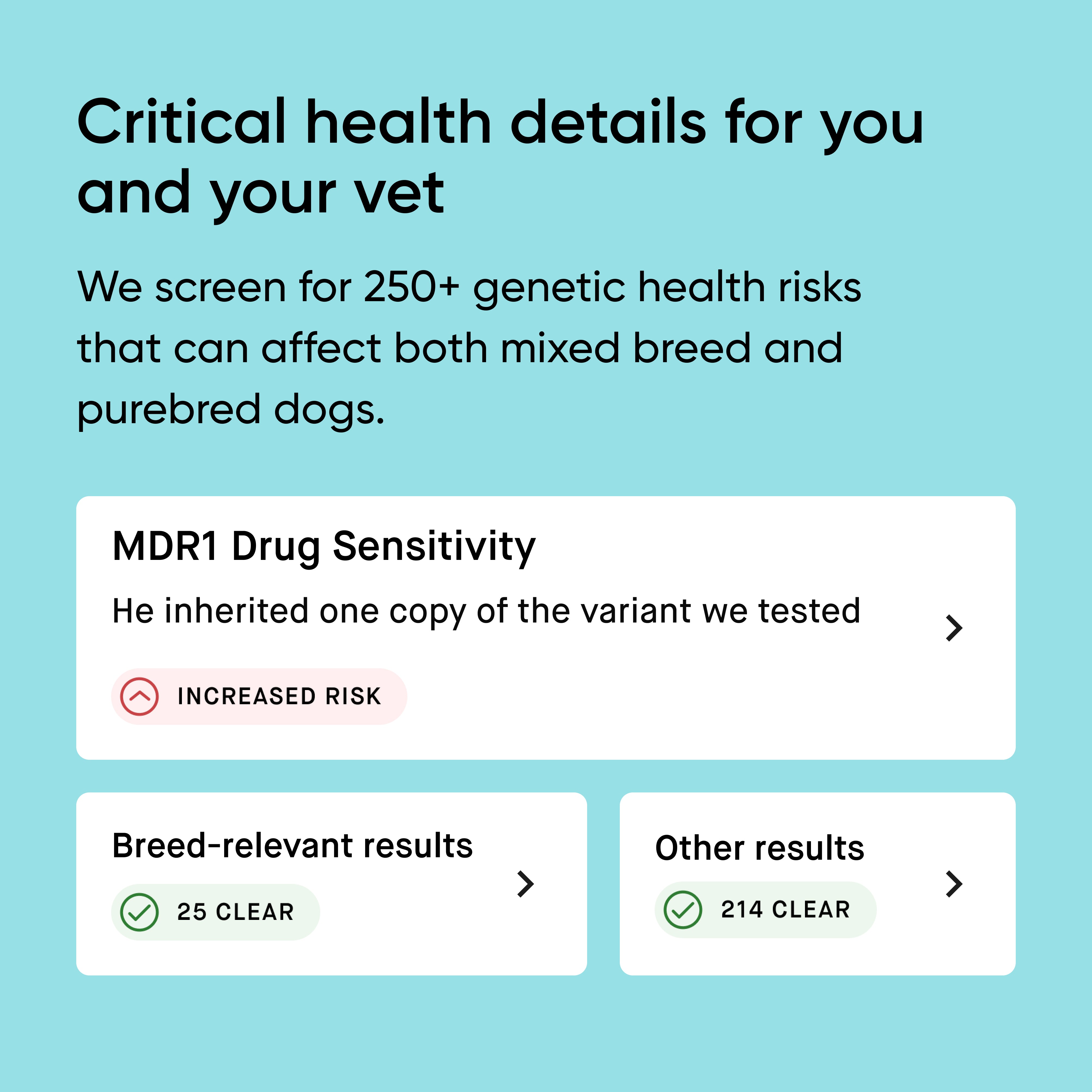 Health and traits upgrade - Embark Vet product image