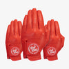 Red Cabretta Leather Golf Glove 3 PACK