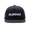 TOUR PRO PlayGolf Golf Hat in Black with Flat Brim