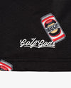 Red Tins Cool Tech Performance Golf Polo in Black