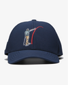 TOUR PRO Mad Slicer Golf Hat in Navy Blue with Curved Brim