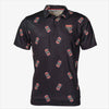 Red Tins Cool Tech Performance Golf Polo in Black