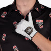 Red Tins Cool Tech Performance Golf Polo in Black