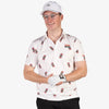 Red Tins Cool Tech Performance Golf Polo in White