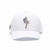 Angry Golfer White SnapBack Golf Hat - Curved Brim