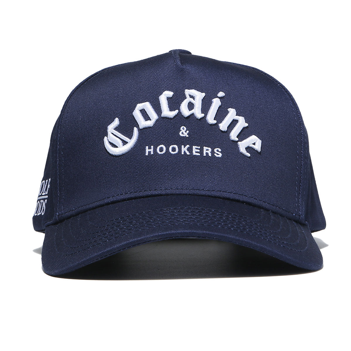 Cocaine & Hookers Golf Hat in Black in Flat Brim - Golf Gods