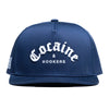Cocaine & Hookers Navy Blue SnapBack Golf Hat with Flat Brim