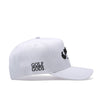 Cocaine & Hookers Golf Hat in White with Curved Brim