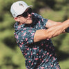 Flowers & Flamingos Cool Tech Performance Golf Polo