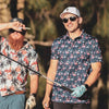 Flowers & Flamingos Cool Tech Performance Golf Polo