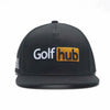 Golf Hub Black SnapBack Golf Hat - Flat Brim