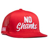 No Shanks Red Trucker SnapBack Golf Hat