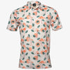 Peachy Flamingo Cool Tech Performance Golf Polo