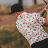 Peachy Flamingo Cool Tech Performance Golf Polo