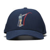 TOUR PRO Mad Slicer Golf Hat in Navy Blue with Curved Brim