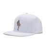 TOUR PRO Angry Golfer Golf Hat in White with Flat Brim