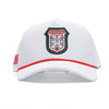 TOUR PRO Bushwood Members Golf Hat in White with Curved Brim