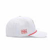 TOUR PRO Bushwood Members Golf Hat in White with Curved Brim