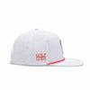 TOUR PRO Bushwood Members Golf Hat in White with Flat Brim