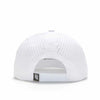 TOUR PRO Bushwood Members Golf Hat in White with Flat Brim