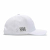 TOUR PRO Clubhouse Patch Golf Hat in White with Curved Brim