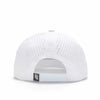 TOUR PRO Clubhouse Patch Golf Hat in White with Flat Brim
