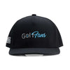 TOUR PRO Golf Fans Hat in Black with Flat Brim