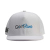 TOUR PRO Golf Fans Hat in White with Flat Brim