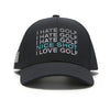 TOUR PRO I Hate Golf Hat in Black with Curved Brim