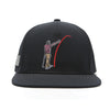 TOUR PRO Mad Slicer Golf Hat in Black with Flat Brim