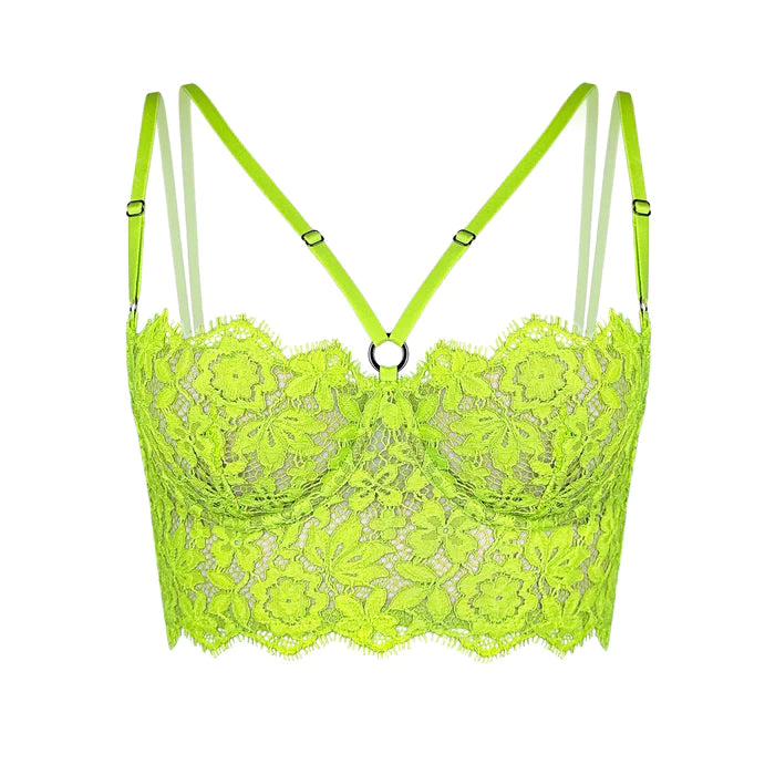 Buy Women'Secret Green Guipure Lace Bustier Bra 2024 Online