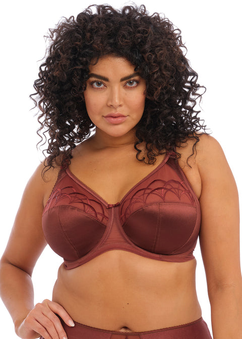 Women's Elomi Best EL4111 Morgan Underwire Banded Bra (Haute Red 38DD)