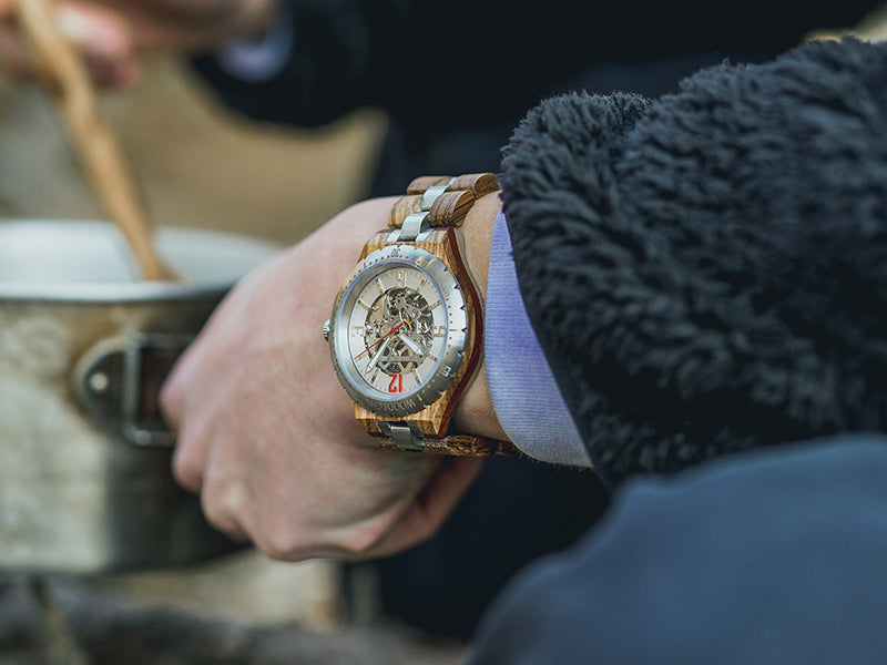 montre en bois automatique nopal