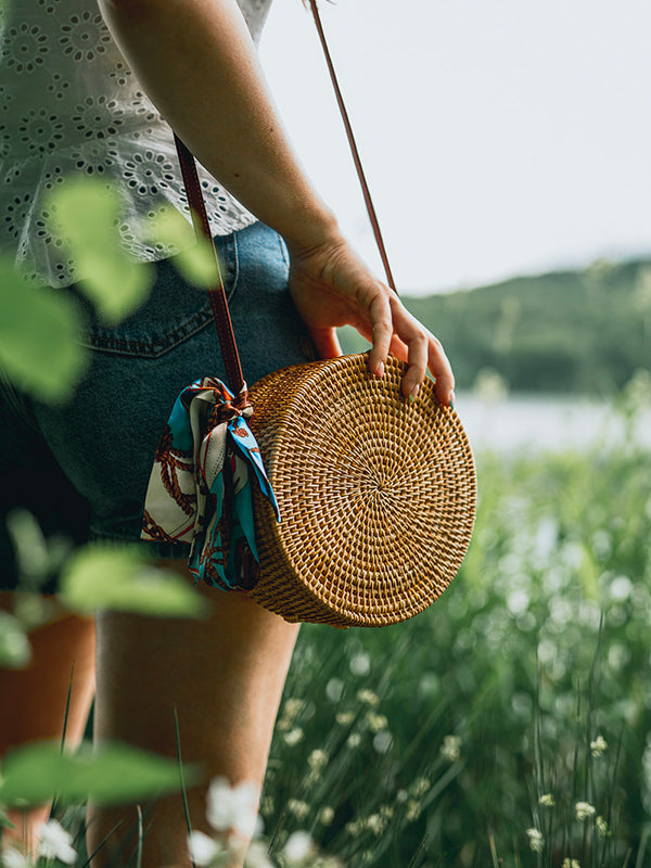 sac en osier glycine rond