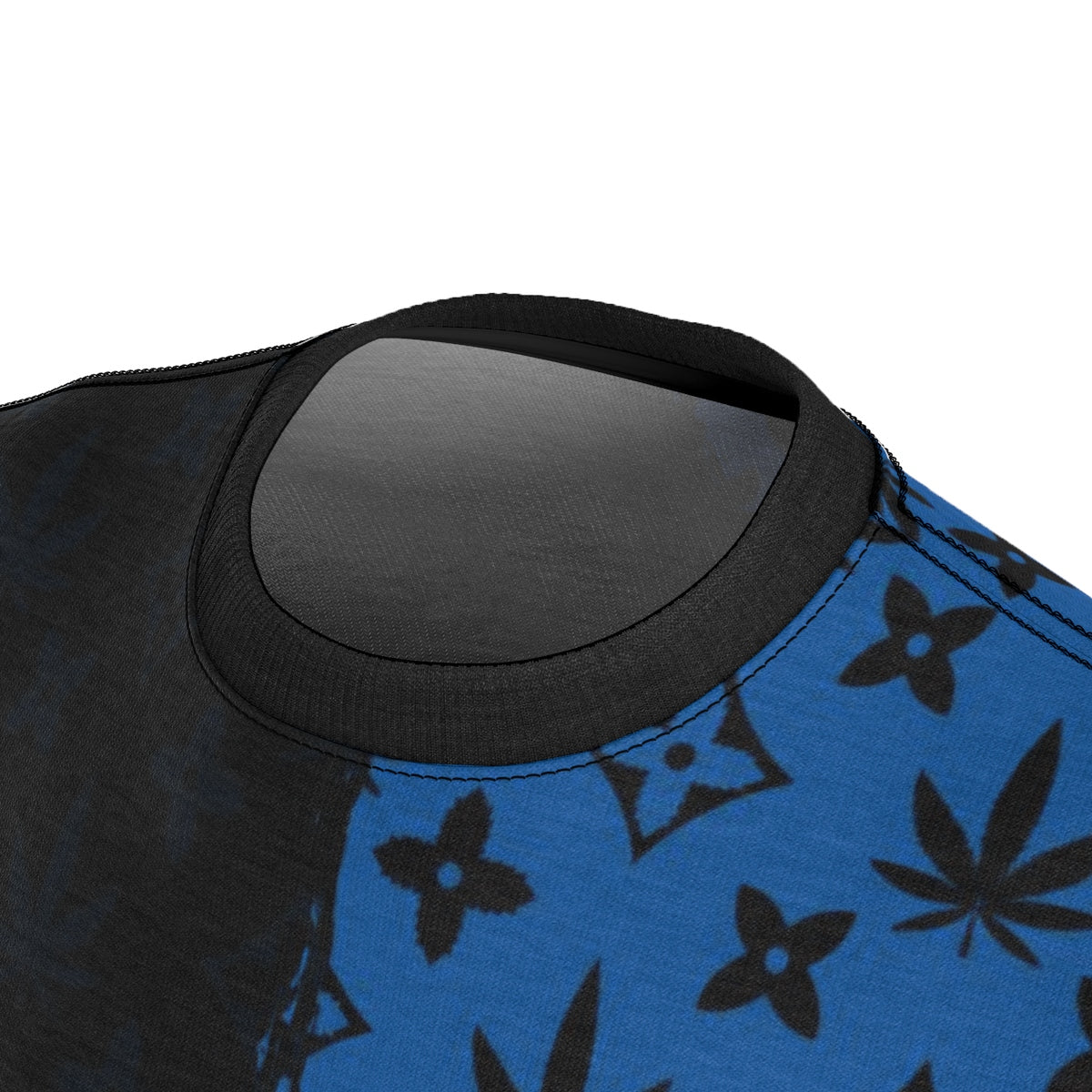 Trendy Blue u0026 Black Cannabis leaf Pattern MTB Jersey - Crank Style