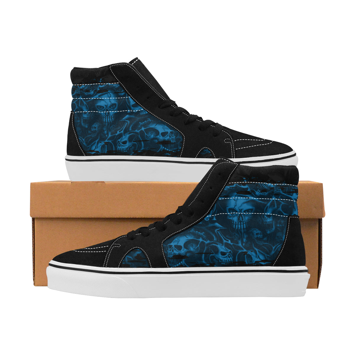 Screaming Skull Suede Hi-Tops - Crank Style