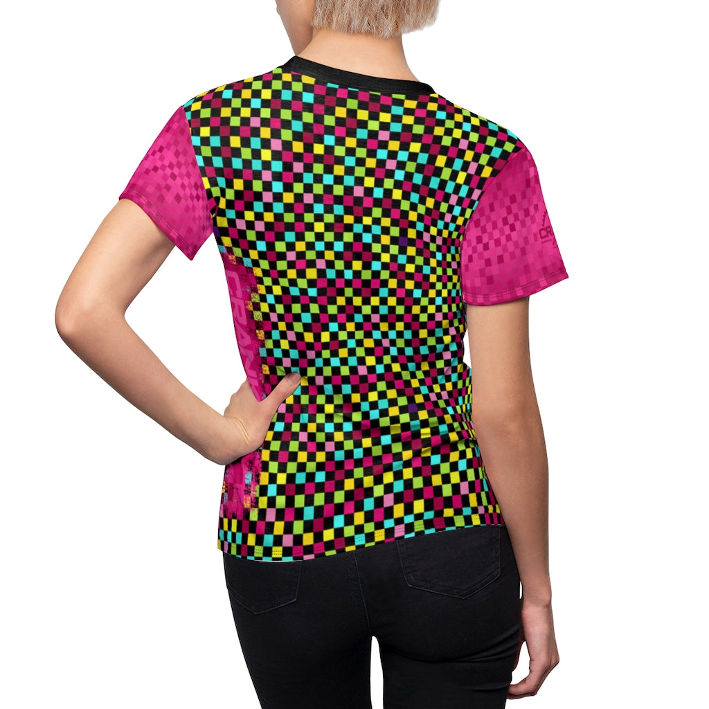 Loud Multi Pink Checker MTB Jersey - Crank Style