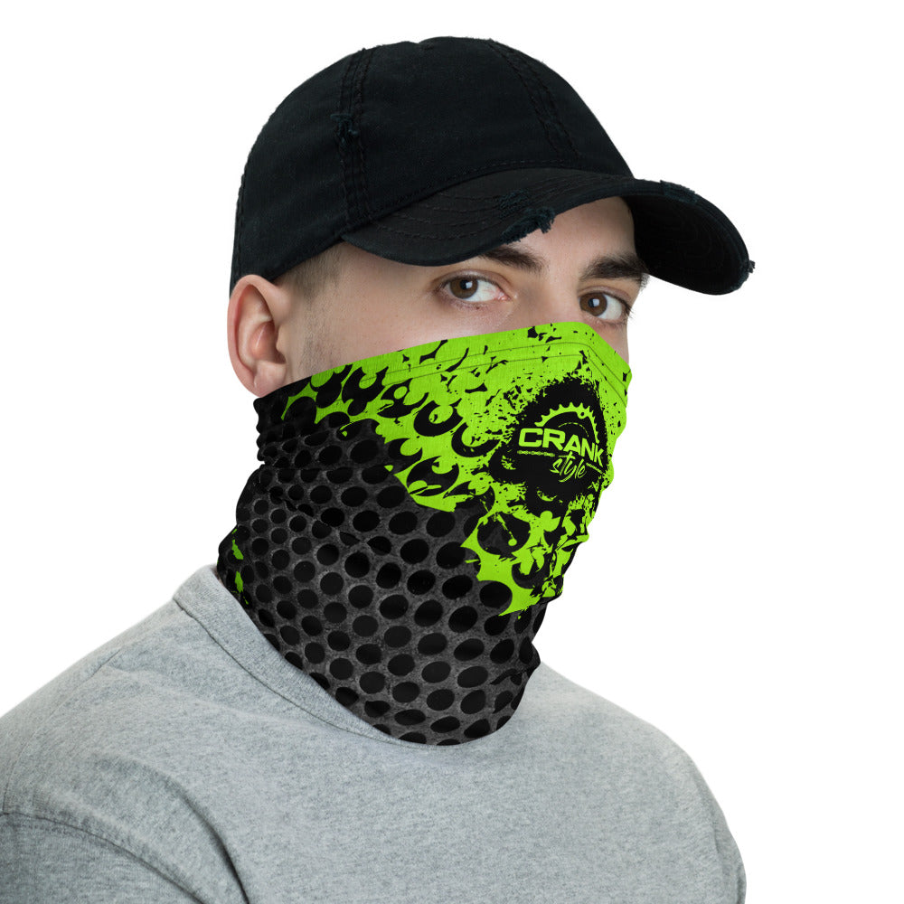 Industrial Neon Green Face Mask / Neck Gaiter - Crank Style